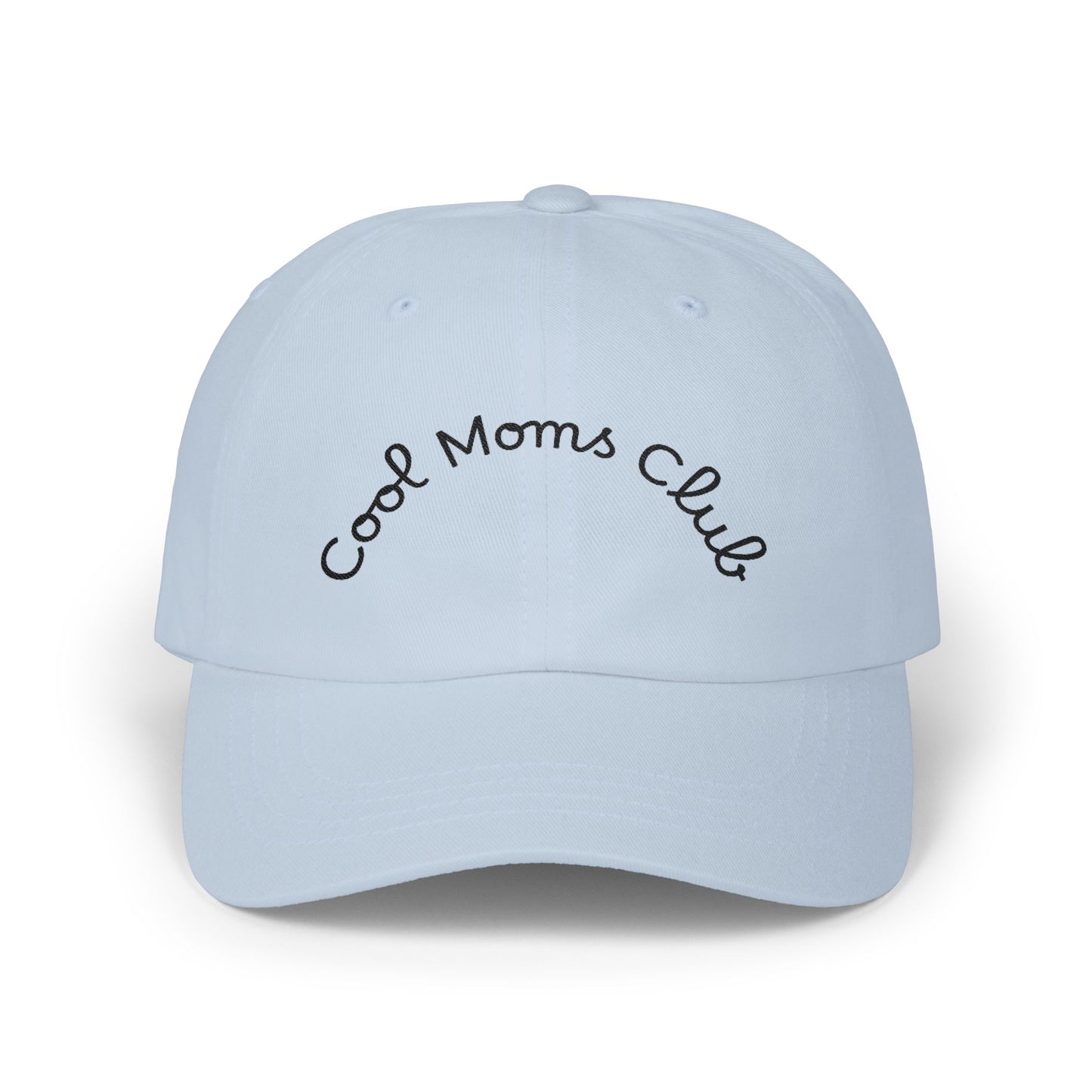 Cool Moms Club Dad Cap — Embroidered White Baseball Hat for Stylish Moms