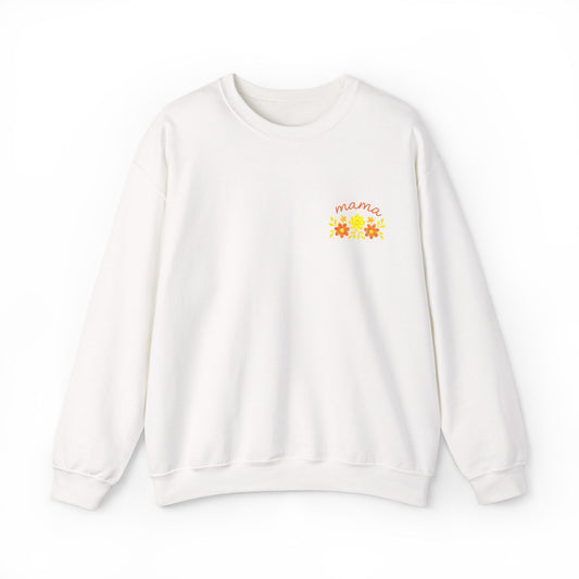 Floral Cozy Crewneck Sweatshirt - Mama Design