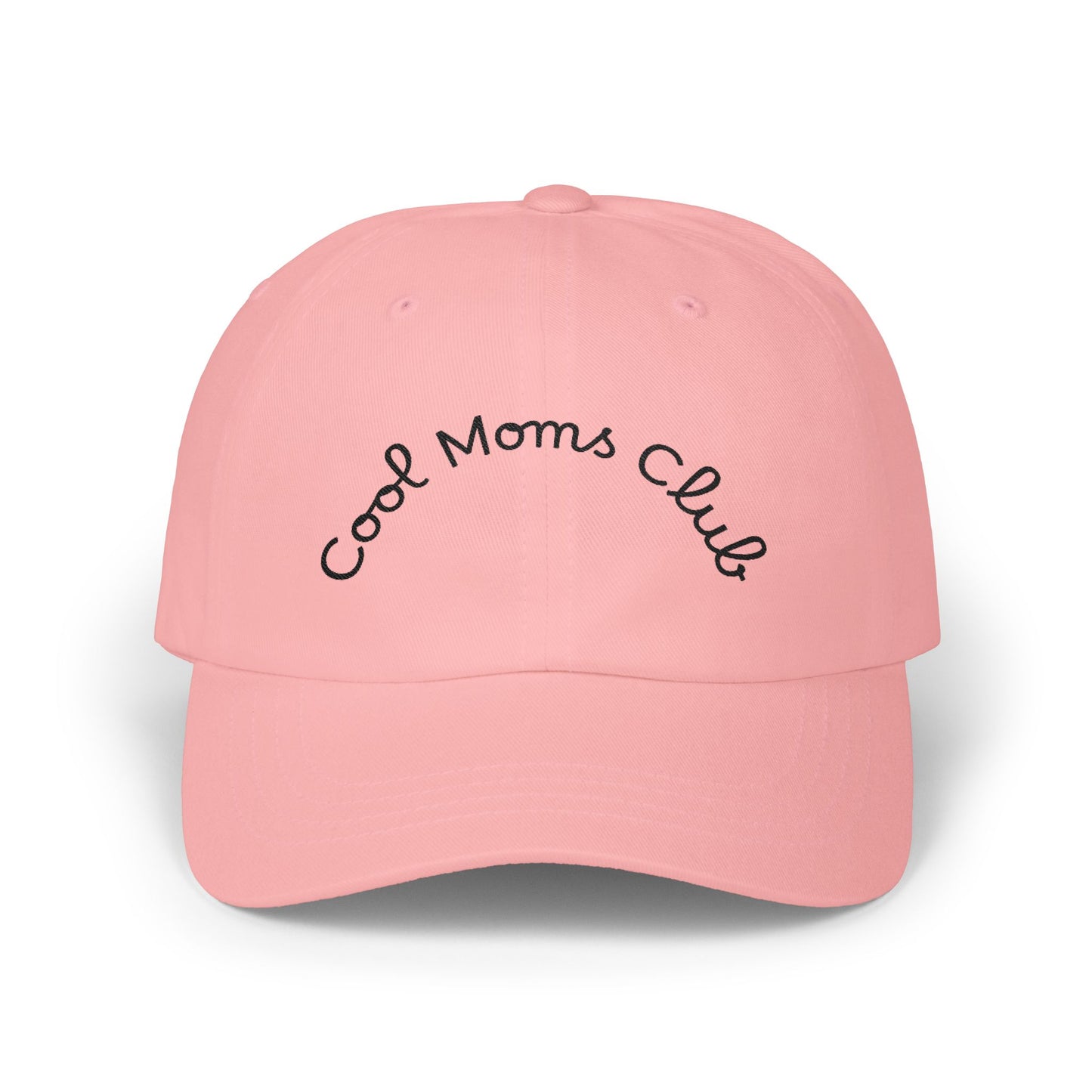Cool Moms Club Dad Cap — Embroidered White Baseball Hat for Stylish Moms