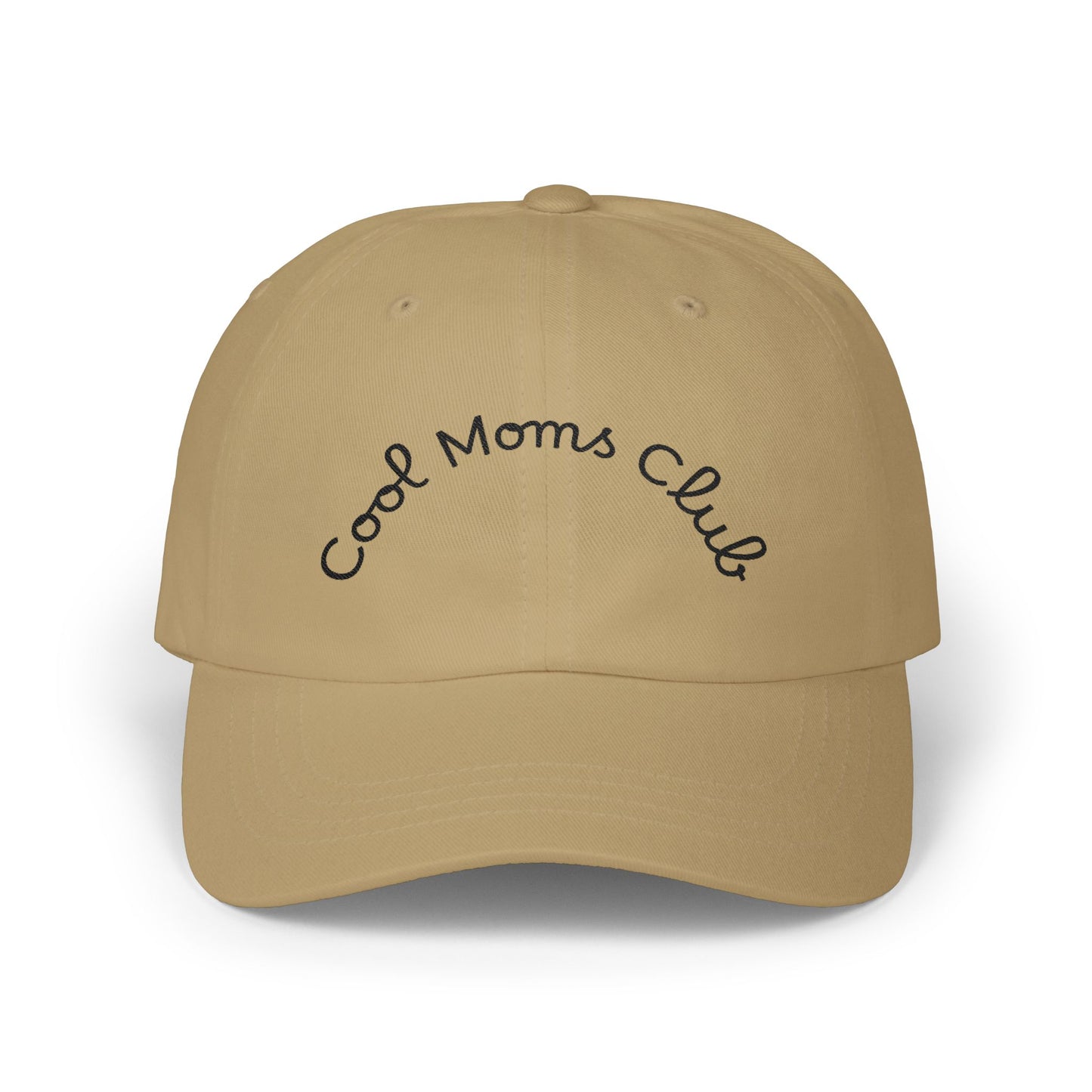 Cool Moms Club Dad Cap — Embroidered White Baseball Hat for Stylish Moms