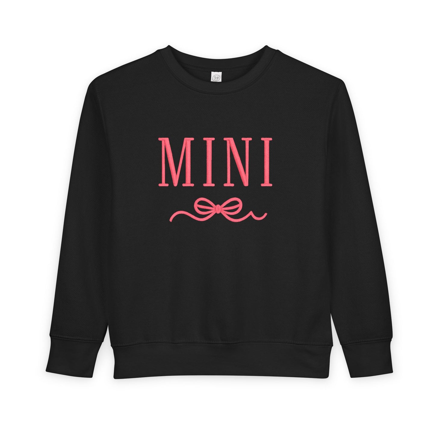 Mini Toddler Sweatshirt - Pink 'MINI' Bow Graphic