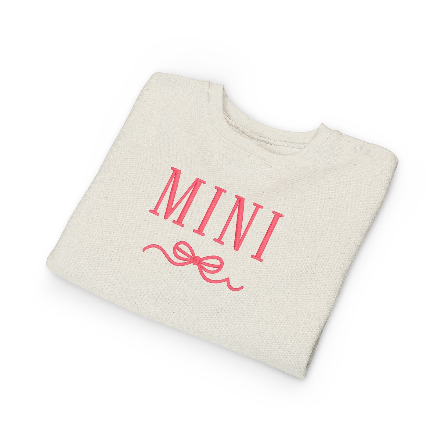 Mini Toddler Sweatshirt - Pink 'MINI' Bow Graphic