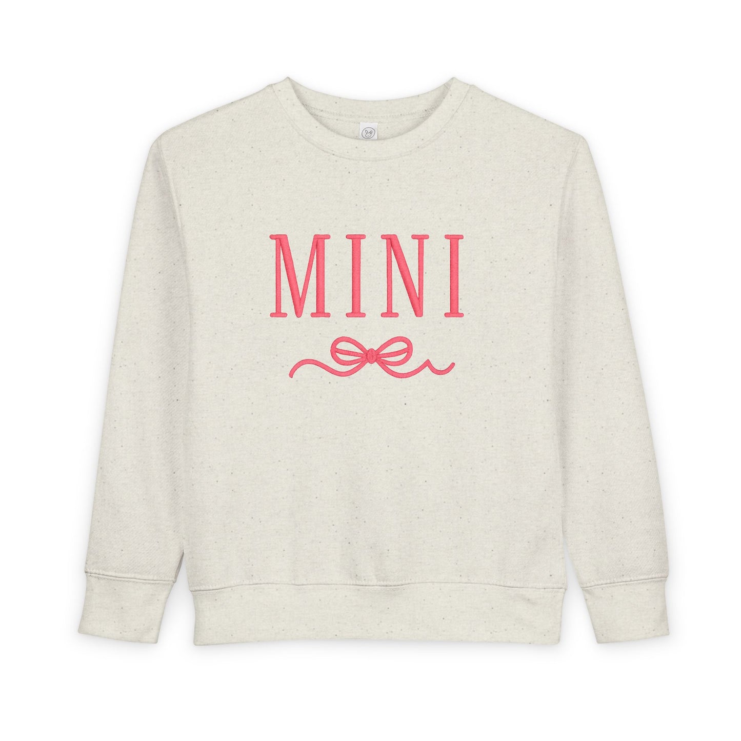 Mini Toddler Sweatshirt - Pink 'MINI' Bow Graphic
