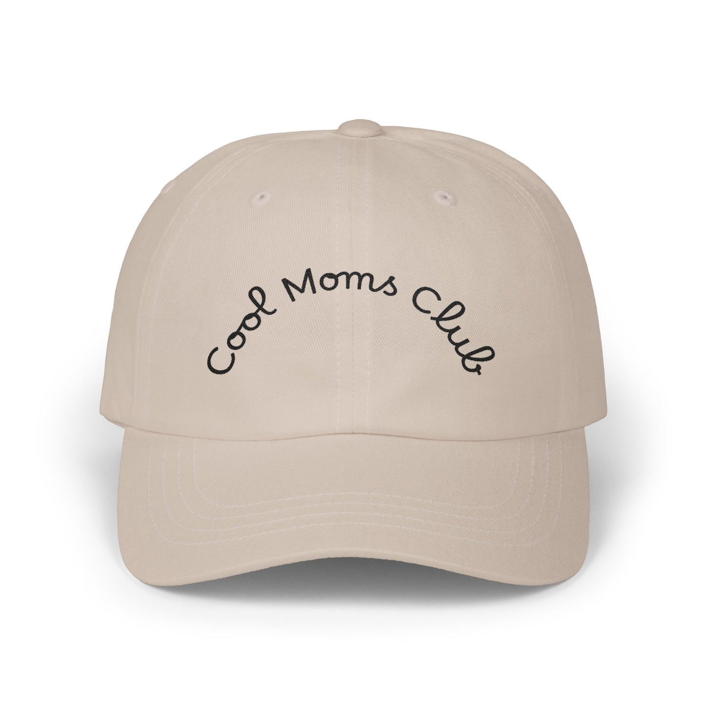 Cool Moms Club Dad Cap — Embroidered White Baseball Hat for Stylish Moms