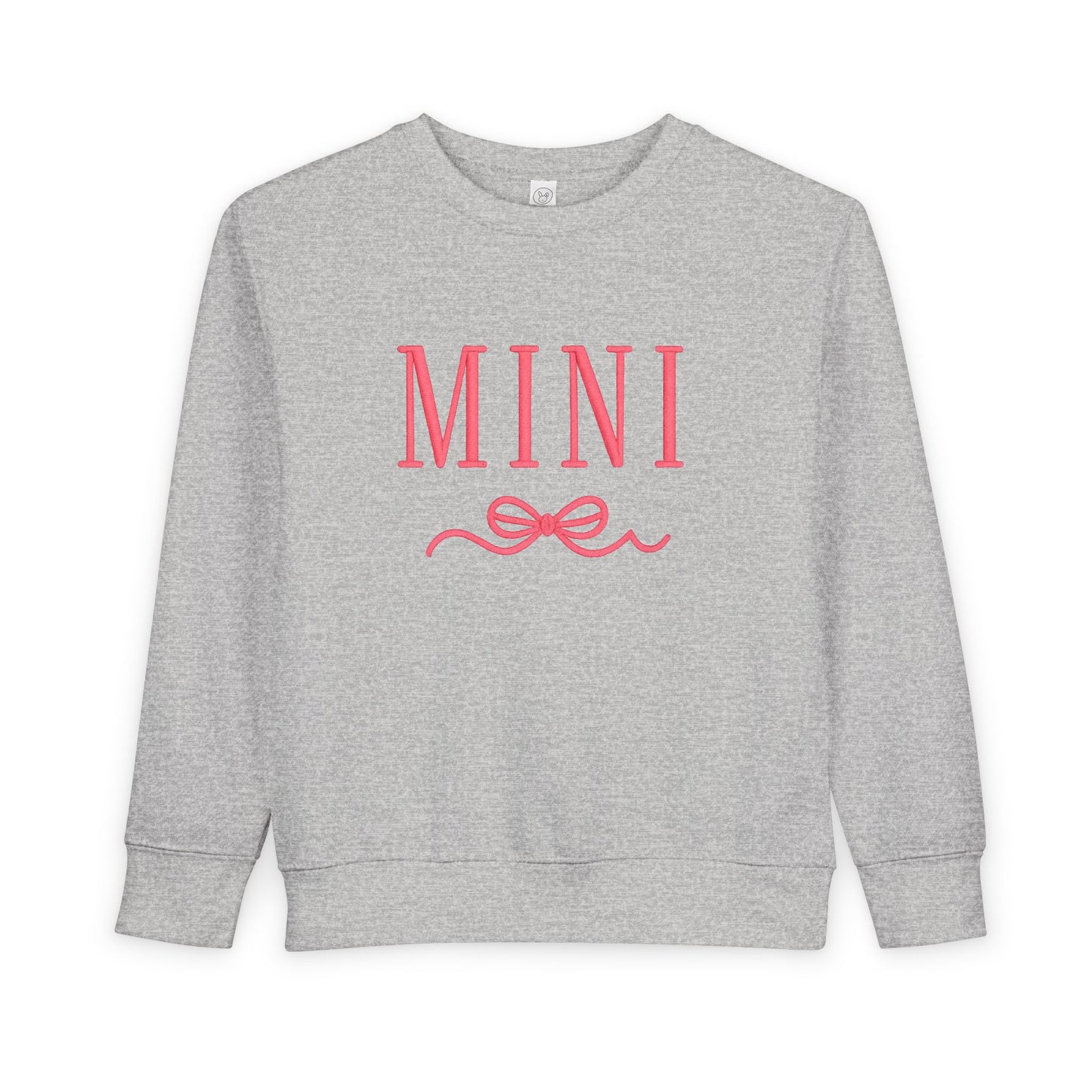 Mini Toddler Sweatshirt - Pink 'MINI' Bow Graphic