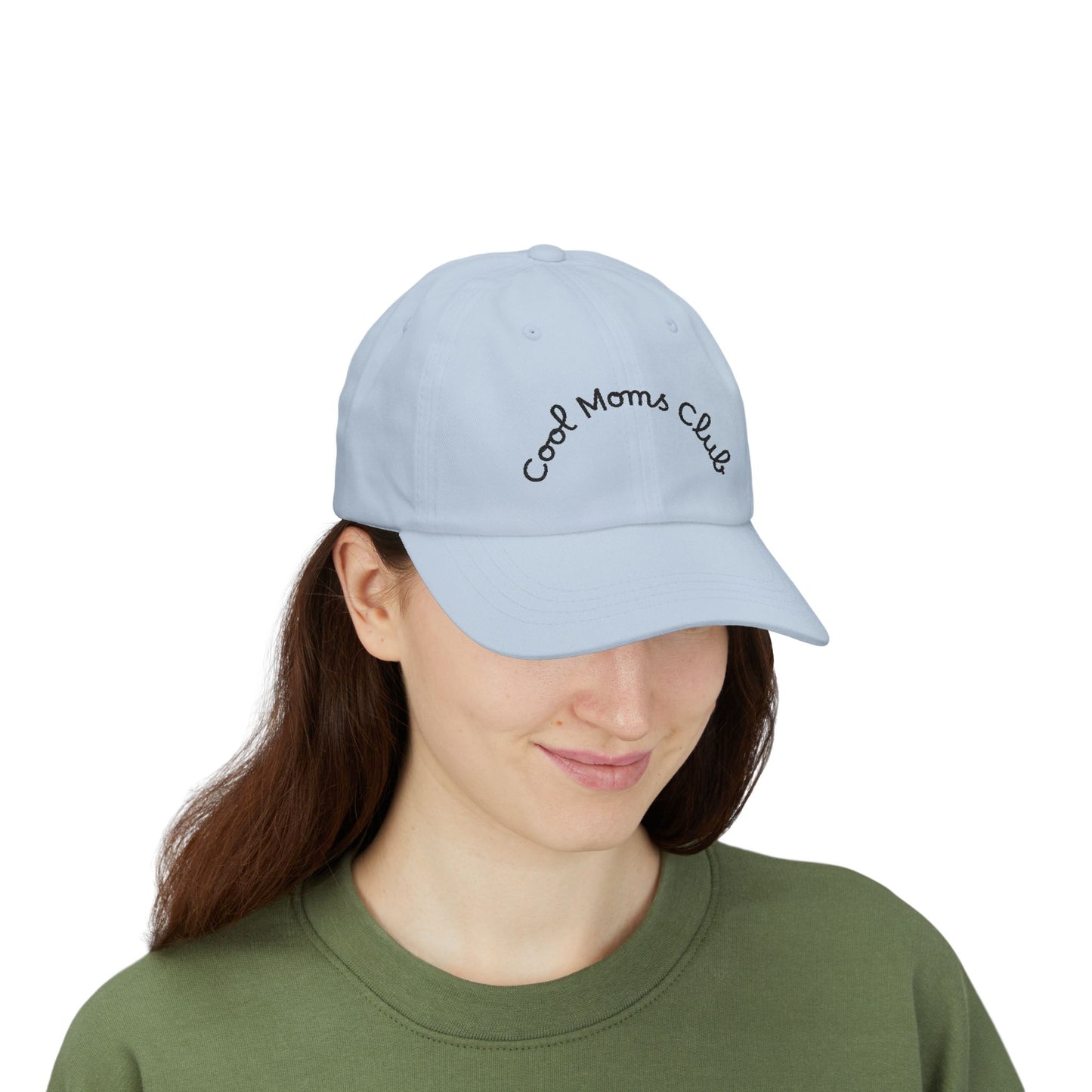 Cool Moms Club Dad Cap — Embroidered White Baseball Hat for Stylish Moms