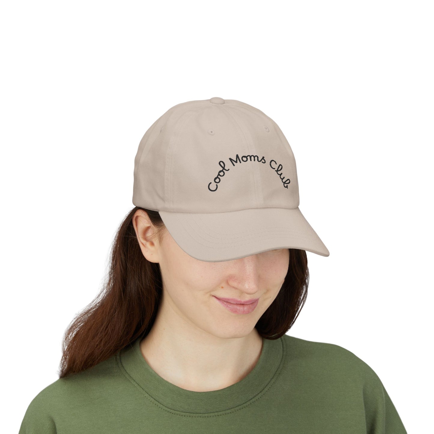 Cool Moms Club Dad Cap — Embroidered White Baseball Hat for Stylish Moms